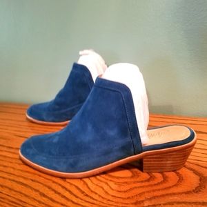 LulaRoe Blue suede Mule shoes